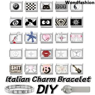 ขายร้อนเชอร์รี่กีตาร์อิตาเลี่ยน Charm สร้อยข้อมือ Fit 9 มม.ส…