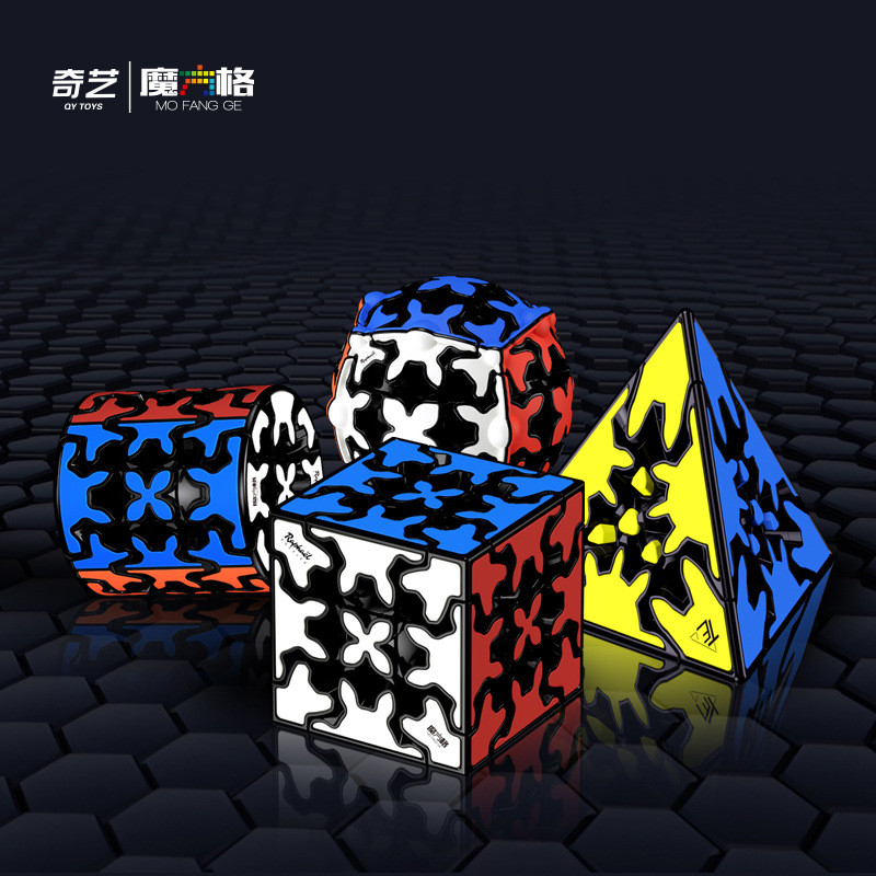 Rubiks Cube Magic Cube เกียร์สามขั้นตอน Rubiks Cube Gear Pyramid Gear Ball กระบอก Rubiks Cube Sandwi