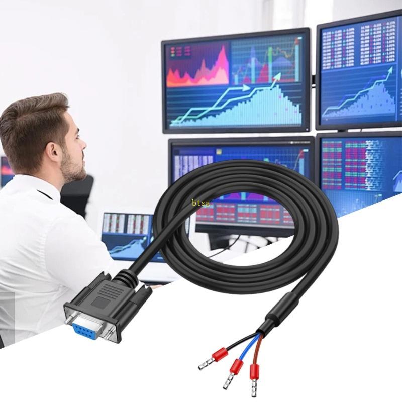 Btsg 9 Pin DB9s สายอนุกรมหญิง 3 แกนสัญญาณเกียร์ RS232 ใช้งานร่วมกับ O508 Terminal Design