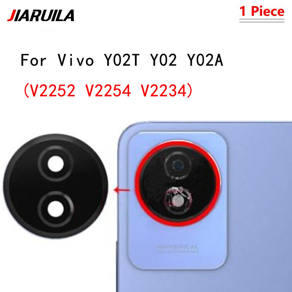 เลนส์กล้องด้านหลังสําหรับ Vivo Y02T Y02 Y02A V2252 V2254 V2234