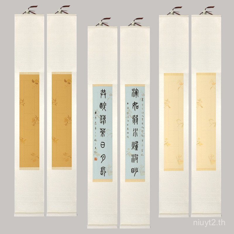 Anhua Couplet Scroll Five-Charter Seven-Charter Work Paper Writing Brush Character การติดตั้ง-ฟรีกระ