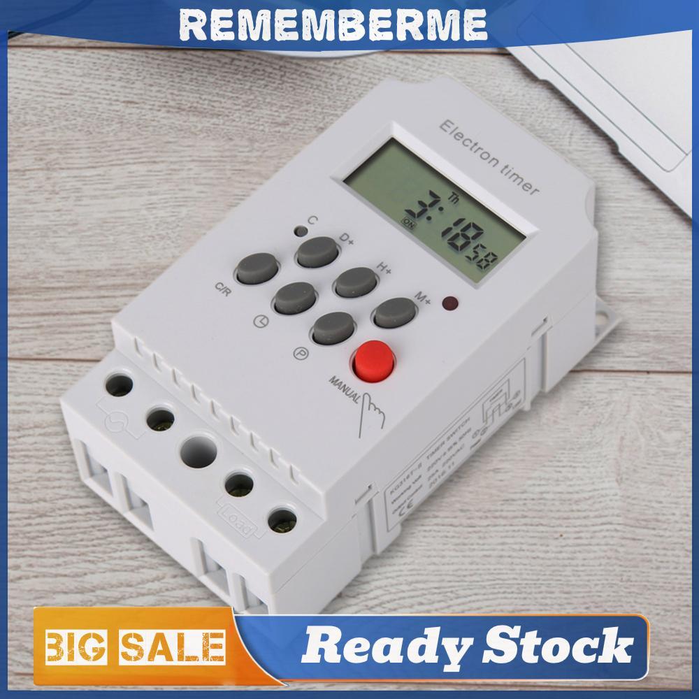 AC 220V 25A โปรแกรมควบคุมสวิตช์จับเวลาอิเล็กทรอนิกส์ KG316T-II