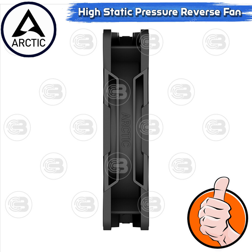 [CoolBlasterThai] ARCTIC P12 PRO REVERSE PST A-RGB BLACK (size 120 mm.) X3 Value Pack PC Fan Case ประกัน 6 ปี - รูปที่ 4