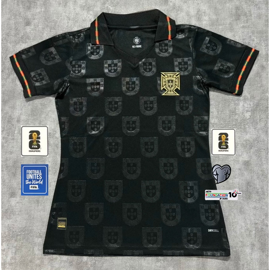 เสื้อฟุตบอล Eusebio Portugal สำหรับผู้หญิง ไซส์ S-2XL