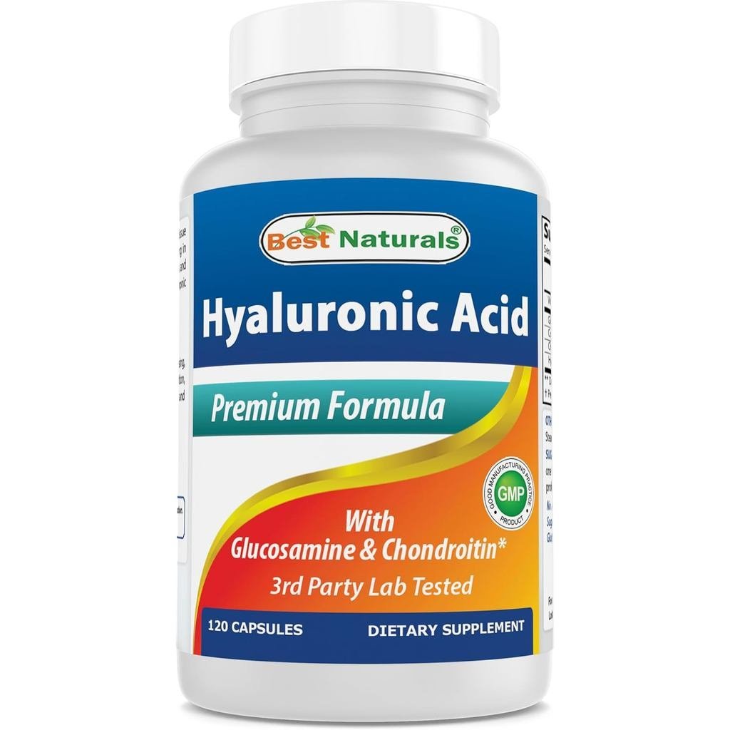 Best Naturals Hyaluronic Acid 100 mg 120 แคปซูล - รองรับข้อต่อเพื่อสุขภาพและผิวอ่อนเยาว์ (8593750027
