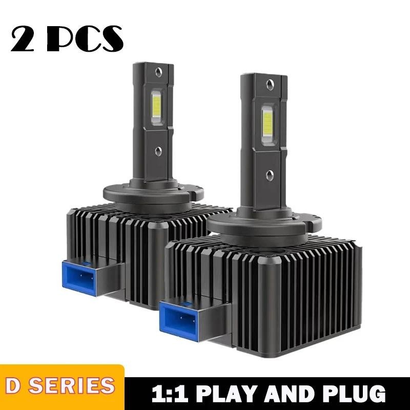2PCS D1S led Canbus LED ไฟหน้า 100W 32000LM รถ D3S Canbus D4S D5S D8S ไฟหน้าอัตโนมัติหลอดไฟ Plug Pla
