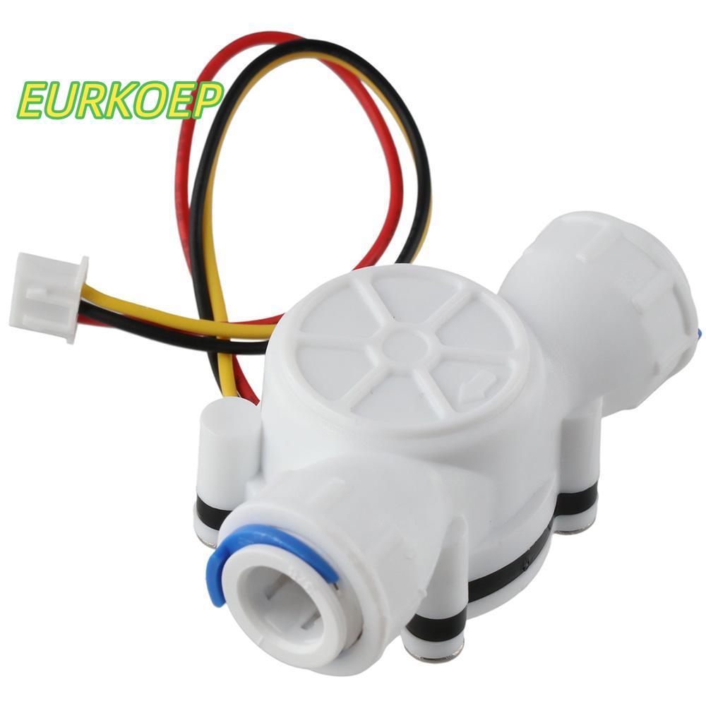 MAILE เครื่องวัดการไหลของน้ํา, พลาสติก 0.3-10L/min Flowmeter, แบบพกพา 3/8" Quick Connect White Flow 