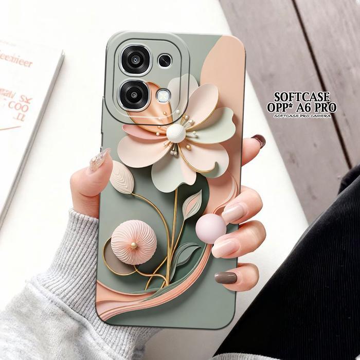 เคส HP ล่าสุด OPP* A6 PRO 2025 - เคสดอกไม้แฟชั่น - OPP* A6 PRO 2025 Casing - ซิลิโคนกล้อง Pro - OPP*