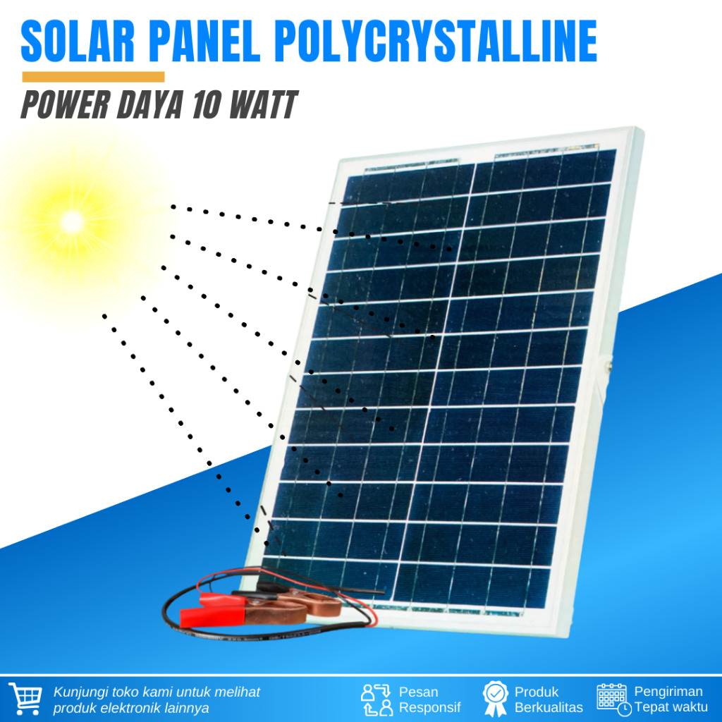 SOLAR PANEL 10 วัตต์ POLY CRYSTALLINE WINGLOCK SOLAR CELL SOLAR PANEL 10 WATT POLY CRYSTALLINE SOLAR