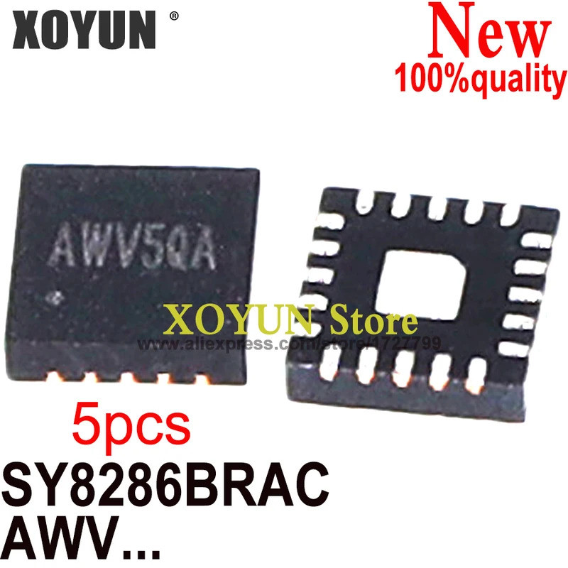 (5 ชิ้น) 100% ใหม่ SY8286 SY8286B SY8286BRAC AWV5LC AWV5QB AWV5 QFN-20 ชิป ic ในสต็อก VNW5