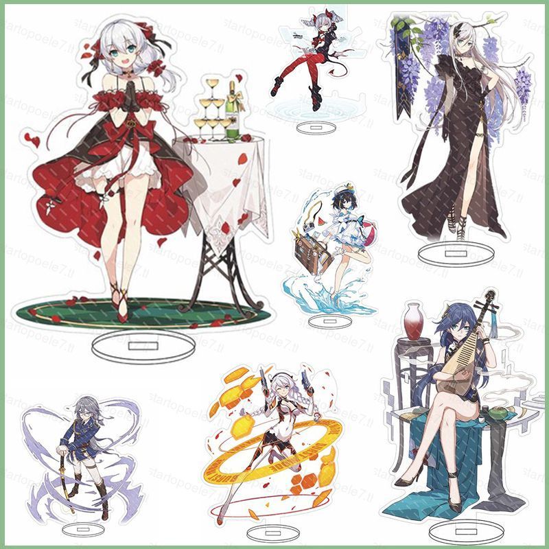 Honkai Impact Action Figure อะคริลิคของเล่นอะนิเมะเดสก์ท็อป Yae Sakura Kiana Raiden ของขวัญตกแต่งบ้า