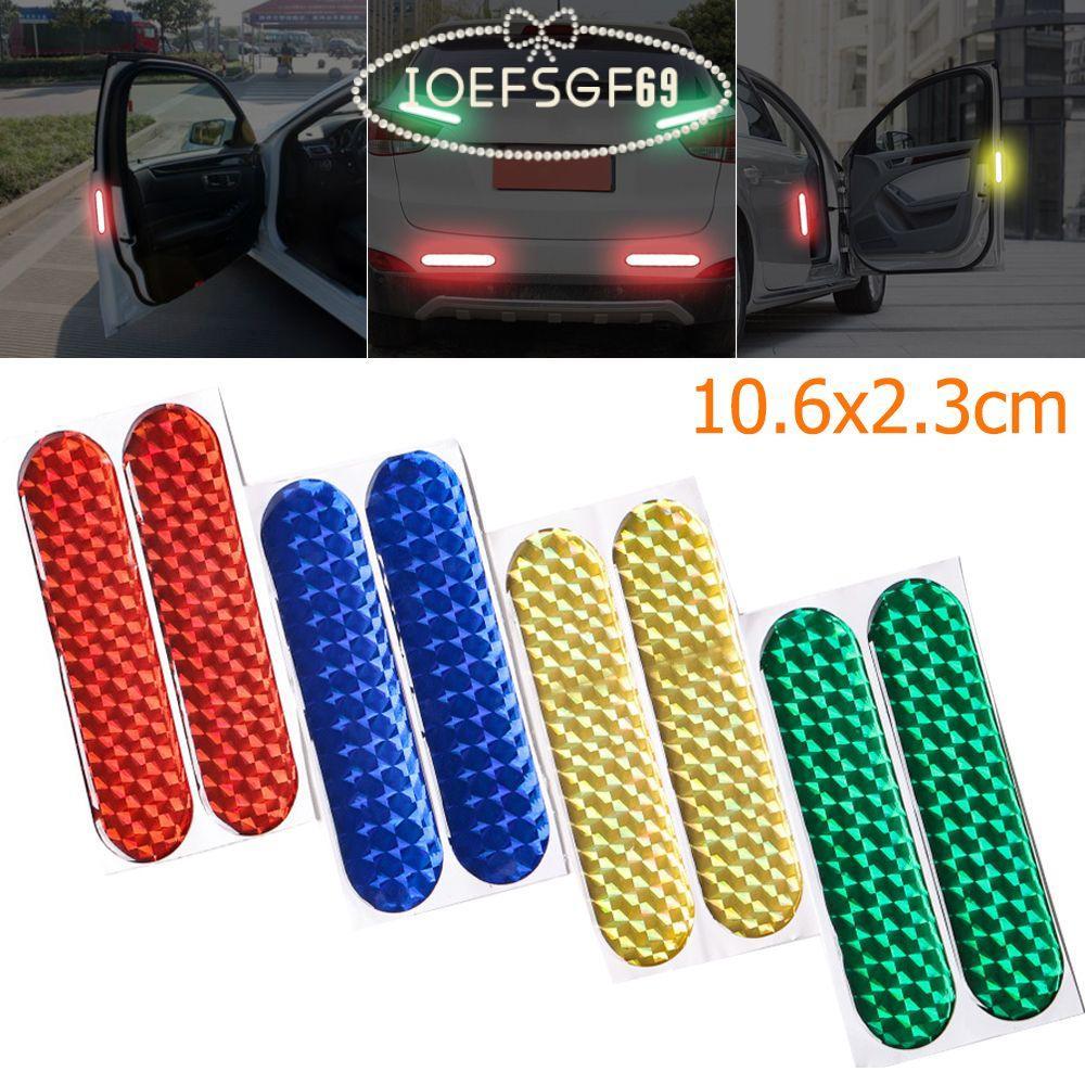 IOEFSGF69 แถบสะท้อนแสงรถยนต์ 2 ชิ้น Auto Alarm Safety Mark