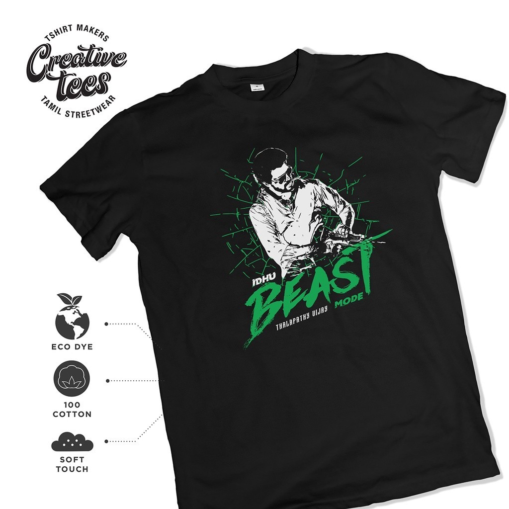【HOT】 BEAST VIJAY T-SHIRT 'Idhu Beast Mode' / Thalapathy Vijay TshirtS-5XL