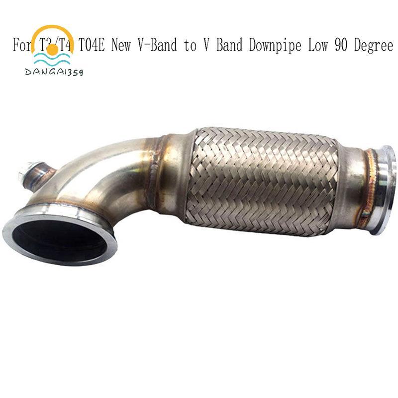 Dangai359Exhaust ท่อน้ํา 3" V-Band Down Pipe Flex Bellow Pipe 3" V-Band Pipe สําหรับ T3/T4 T04E 3" V