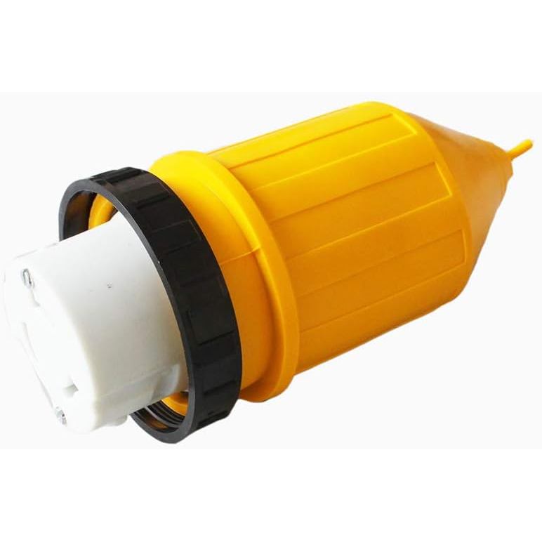 X-Haibei RV 50A 125V 250V AC ปลั๊กขั้วต่อล็อคหญิงพร้อมแหวนบูตแบบถอดเปลี่ยนได้
