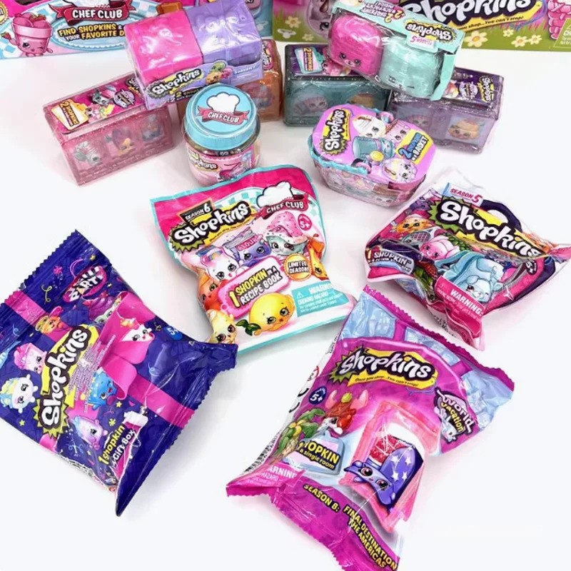 Shopkins Shopping Elf กล่องตาบอดมินิตัวเลขซูเปอร์มาร์เก็ตของเล่นเซอร์ไพรส์สําหรับเด็ก