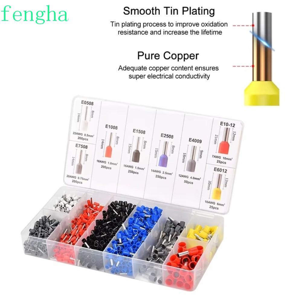 FENGHA Termin Spade Connectors, ขั้วต่อสายไฟเหล็กคาร์บอนไฟฟ้า CRIMP Terminals, ชายหญิงสายไฟเชื่อมต่อ