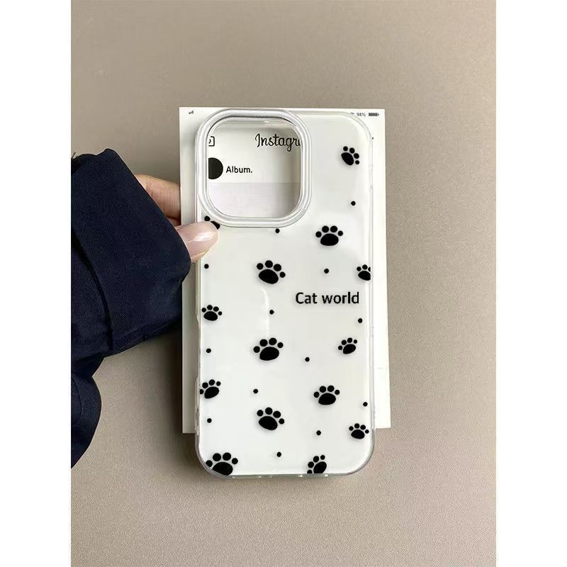 Ins กรงเล็บเรียบง่ายสําหรับ iphoneiPhone16/X/promax เคสโทรศัพท์มือถือ/สองชั้น XSMAX สร้างสรรค์ IMD