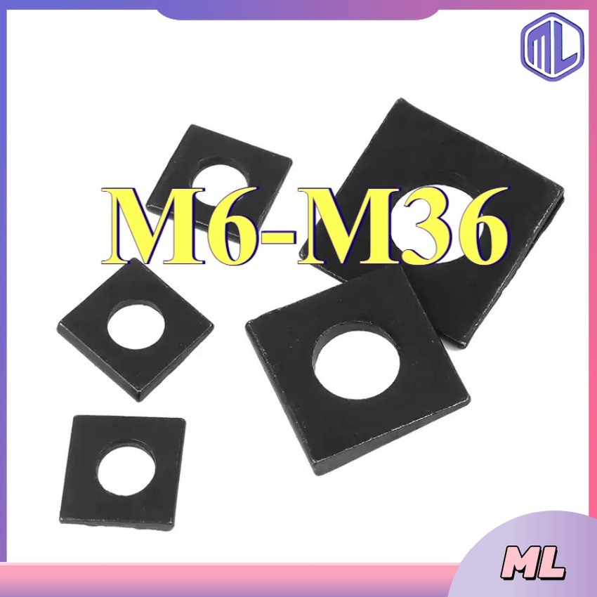 GB853 เหล็กคาร์บอนสแควร์เฉียงปะเก็นปะเก็นแบน M6-M36 ML-MB