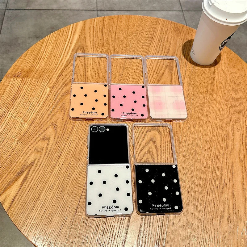 น่ารัก Glitter Wave Point Stand เคสโทรศัพท์สําหรับ Samsung Galaxy Z Flip 7 FE 4 5 6 3 กันกระแทกปกหลั