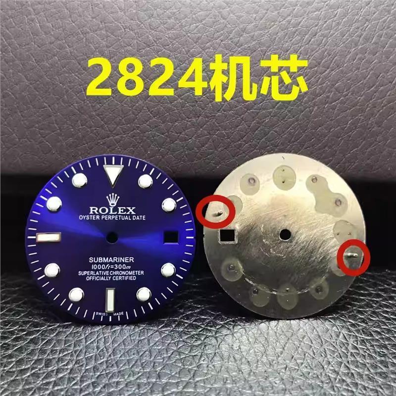 แทนที่ Rolex สีดําสีเขียวสีฟ้า Water Ghost Submariner Dial 2824 และ 8215 Movement Dial อุปกรณ์เสริม