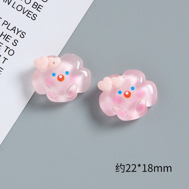 อุปกรณ์ตกแต่ง DIY: น้ำแข็งใสส่องแสง เมฆเรซิ่น พวงกุญแจแพทช์ - รูปที่ 2