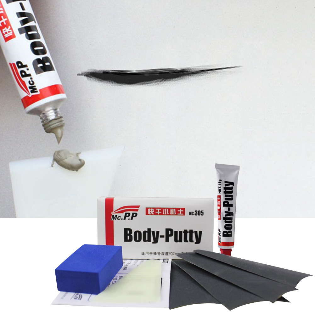 สีโป๊วเก็บรอยขีดข่วนรถยนต์ แห้งเร็ว ขนาด 15 กรัม ใช้งานง่าย ยึดเกาะดี