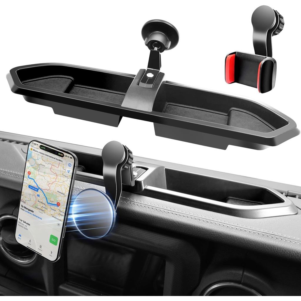 Magnetic Phone Mount for Jeep 2018-2023 Wrangler JL JLU & Gladiator JT - Dashboard Phone Holder with