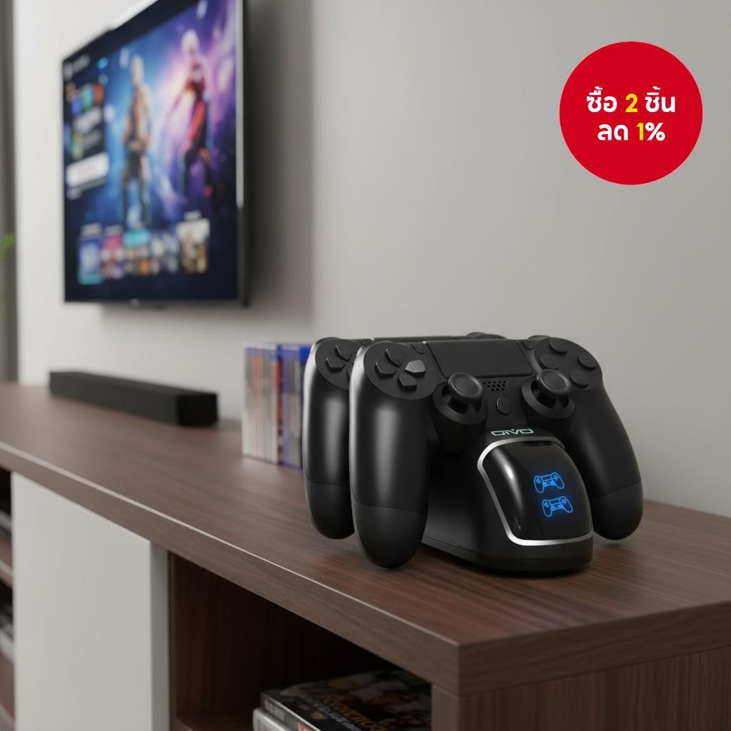 ขาตั้งแท่นชาร์จคอนโทรลเลอร์ชิปที่อัปเกรดสําหรับ PS4 Pro, PS4 Slim และอุปกรณ์เสริม PS4