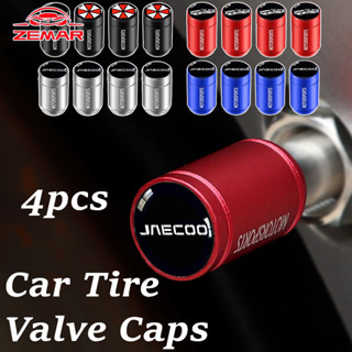 4 ชิ้น Jaecoo รถยางวาล์วหมวกยานยนต์รถจักรยานยนต์จักรยานโลหะก…