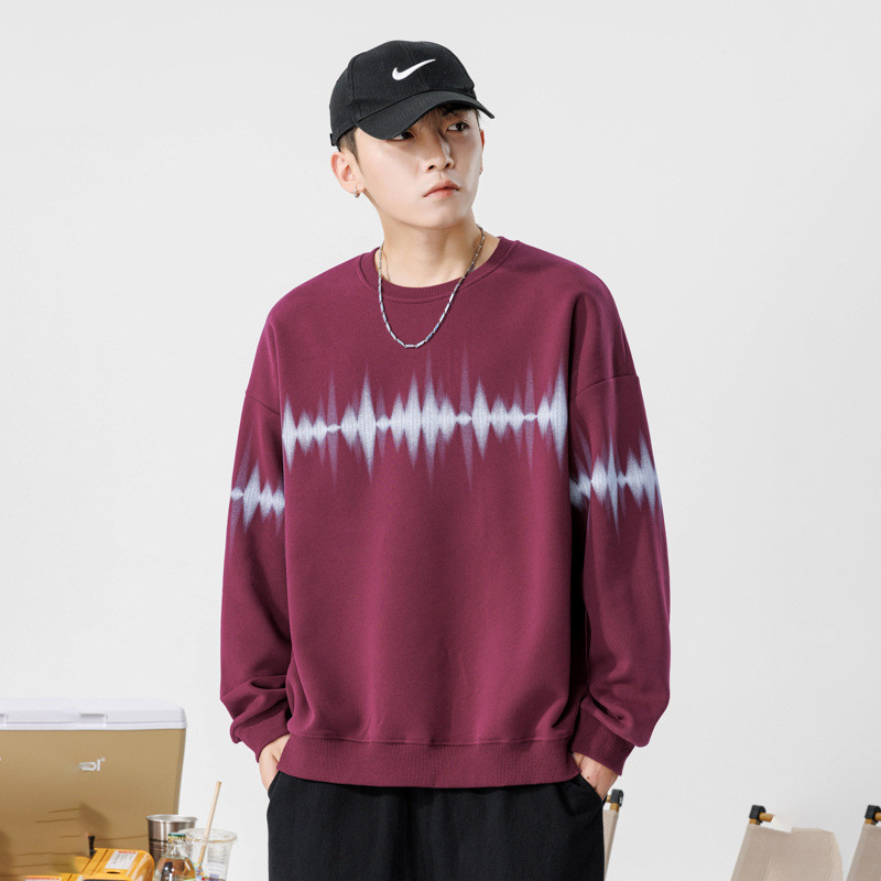 Kunhai Pengyun เสื้อกันหนาวผู้ชายผู้ชายรอบคอPullover Street Wearการพิมพ์คู่เสื้อลําลองผู้ชายdhs1127.