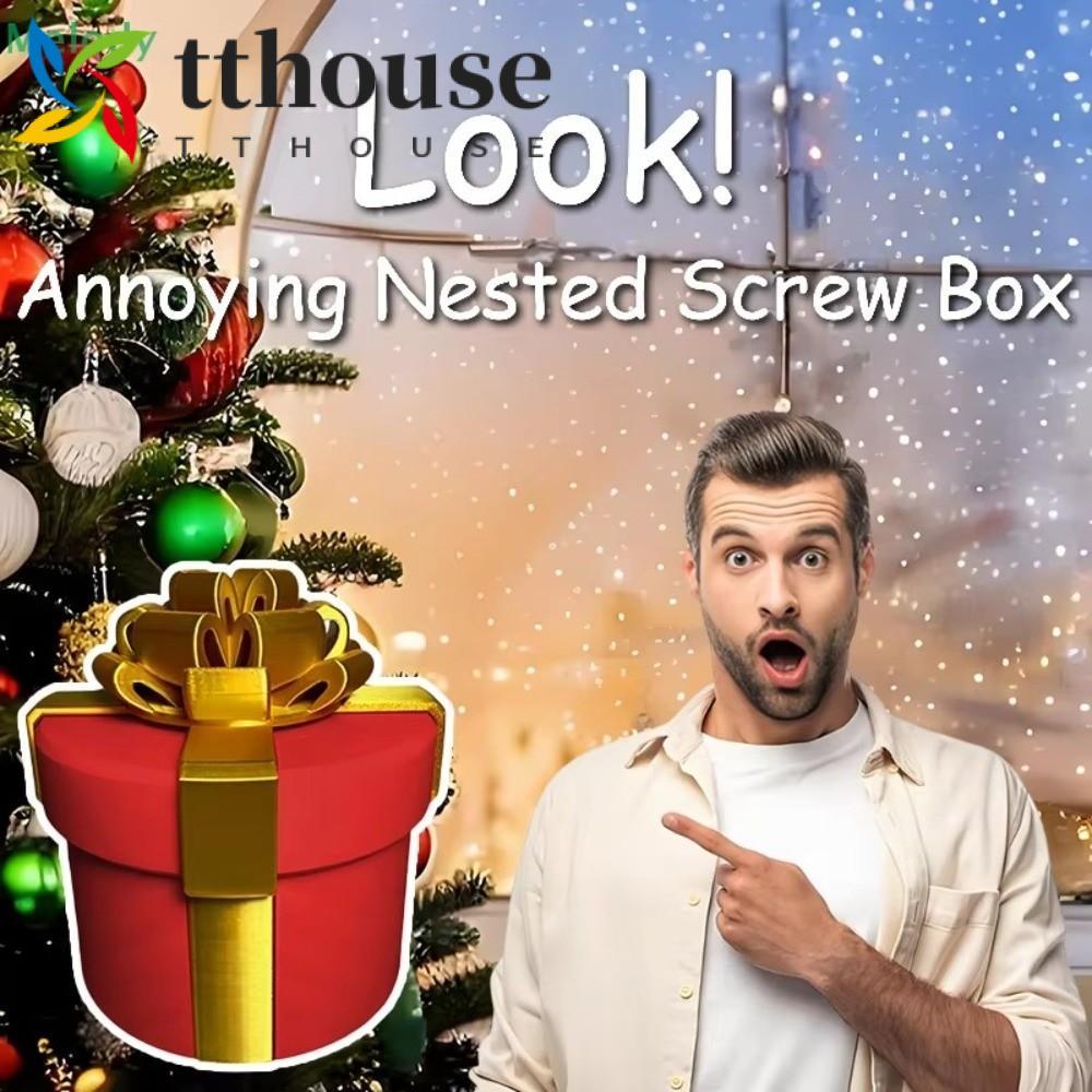 TTHOUSE Prank Screw Box, Funny Prank Annoying Nested Screw Box, Money Present 3D พิมพ์ Nesting Surpr