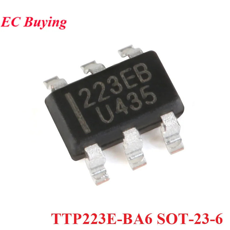 5-20 ชิ้น TTP223 TTP223E TTP223E-BA6 SOT23 SOT-23-6 ปุ่มเดี่ยว Touch Detection ชิป IC ใหม่
