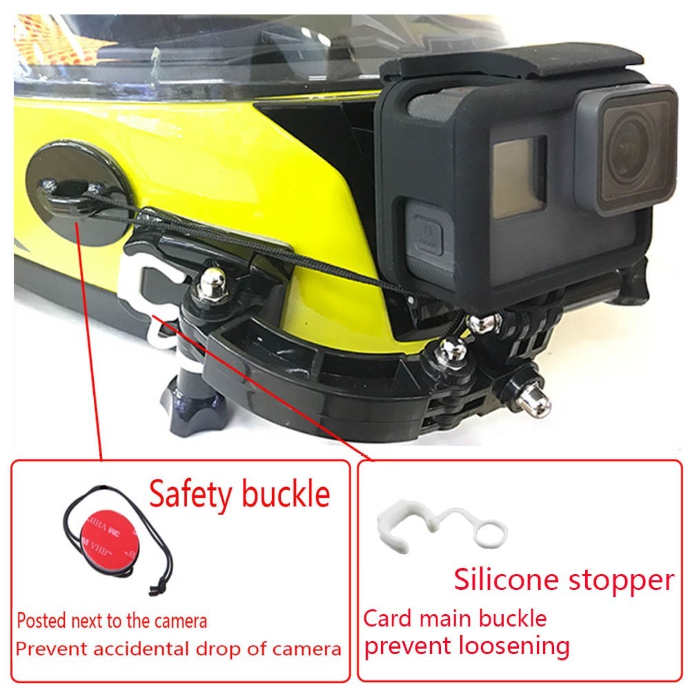 อุปกรณ์เสริมสําหรับกล้องหมวกกันน็อค TUYU สําหรับหมวกกันน็อคมอเตอร์ไซค์ Go pro