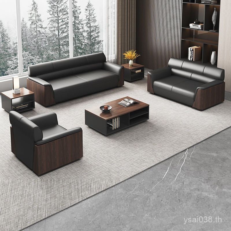 สามคนสํานักงานสํานักงานการประชุมที่เรียบง่ายโซฟาโซฟาโต๊ะกาแฟโซฟาสมัยใหม่แผนกต้อนรับชุดผู้จัดการธุรกิ