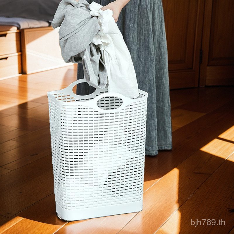 Macaron สีเสื้อผ้าขนาดใหญ่-ความจุตะกร้าเก็บห้องน้ํา Wyeth ในครัวเรือนแบบพกพาติดผนังเสื้อผ้าสกปรกตะกร