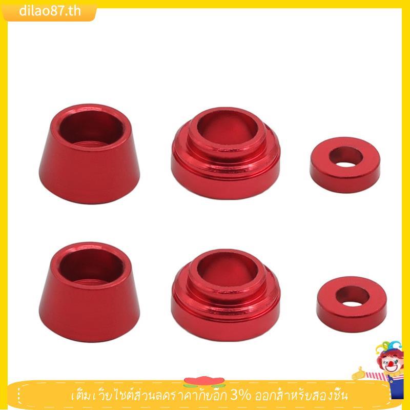 [dilao87] RC Car Upgrade Aluminium Alloy Front Steering Coasters Kit for TT02 RC Car Accessories Red