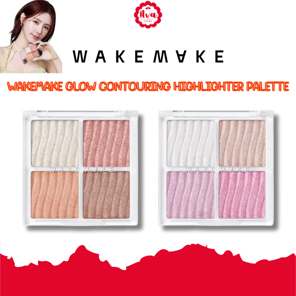WAKEMAKE GLOW CONTOURING HIGHLIGHTER PALETTE 7.8 g ไฮไลท์ พาเลท