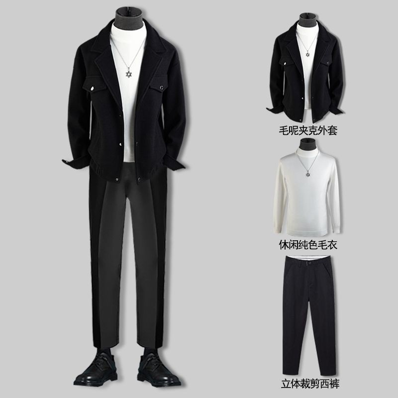 เสื้อแจ็คเก็ตผู้ชายเสื้อแจ็คเก็ตผู้ชายเสื้อผ้าผู้ชาย 2023 Street Wear Ruffian ชุดหล่อ High-End Simpl