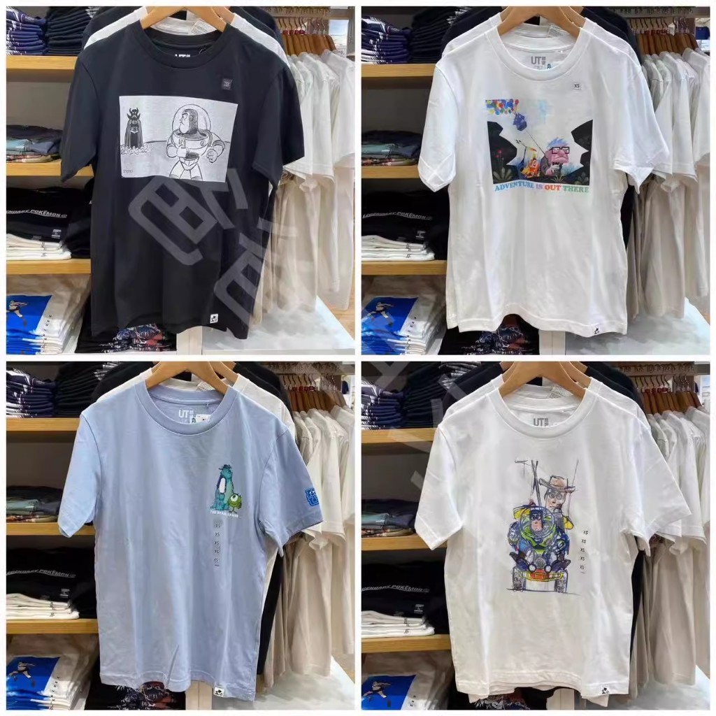 Un0 Pixar Animation Co แบรนด์คนรักชายและหญิงเดียวกันรอบคอเสื้อยืดผ้าฝ้ายพิมพ์ลาย 447509