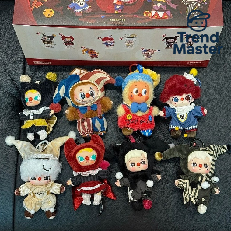 🔥ของแท้🔥P0PMART Bubble Mart WHY SO SERIOUS คอลเลกชันกาวเรียงรายฮาโลวีน Plush จี้กล่องตาบอดของขวัญ