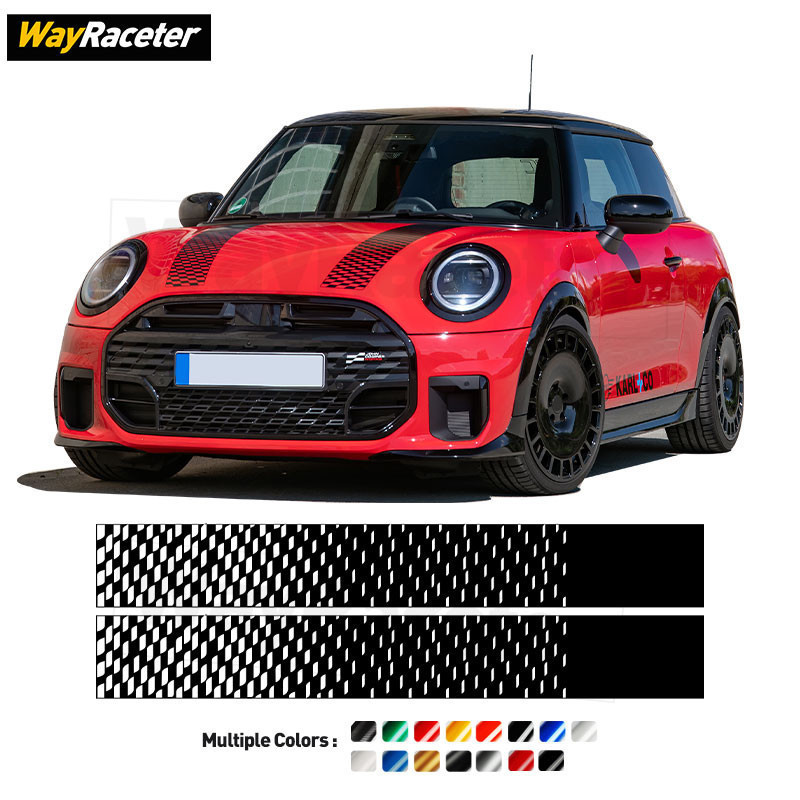 2 ชิ้น Bonnet Stripes Band Hood สติกเกอร์ Maxi จูนเนอร์จัดแต่งทรงผม Decal สําหรับ MINI Countryman U2
