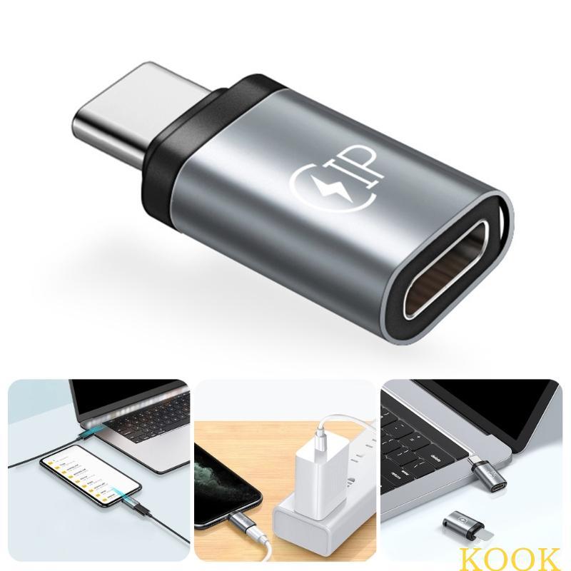 Type C to Charges Adapter Fast Charging Adapter Aluminum for Travel Use