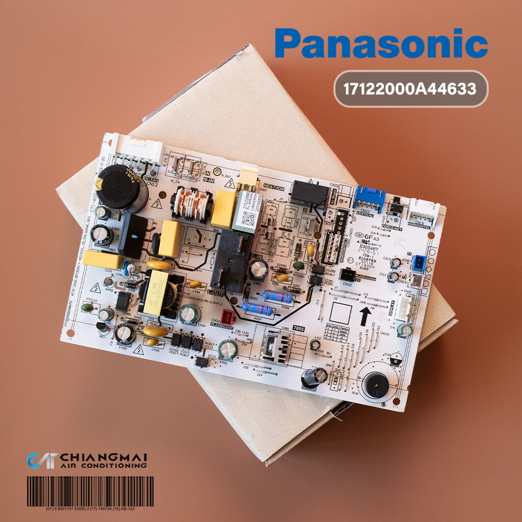 17122000A44633 แผงวงจรแอร์ Panasonic แผงบอร์ดแอร์พานาโซนิค บอร์ดคอยล์เย็น รุ่น CS-YU9ZKT *17122000A4