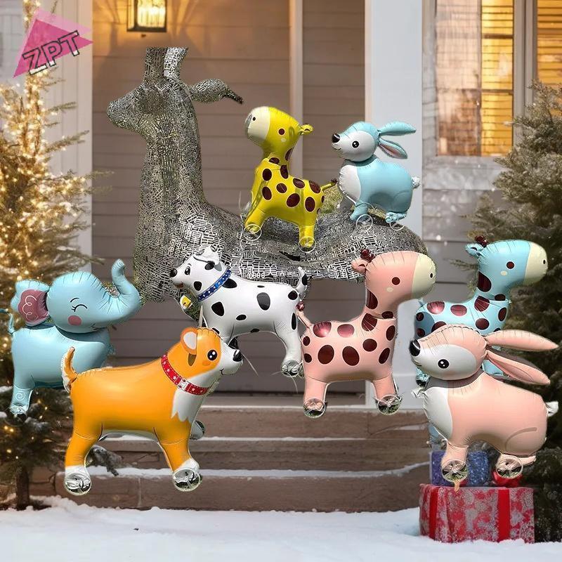 [ZPT] 4D การ์ตูนฟอยล์บอลลูนช้างยืนบอลลูนเดินล้อสําหรับเด็กตกแต่งงานเลี้ยงวันเกิดเด็กอาบน้ํา TH