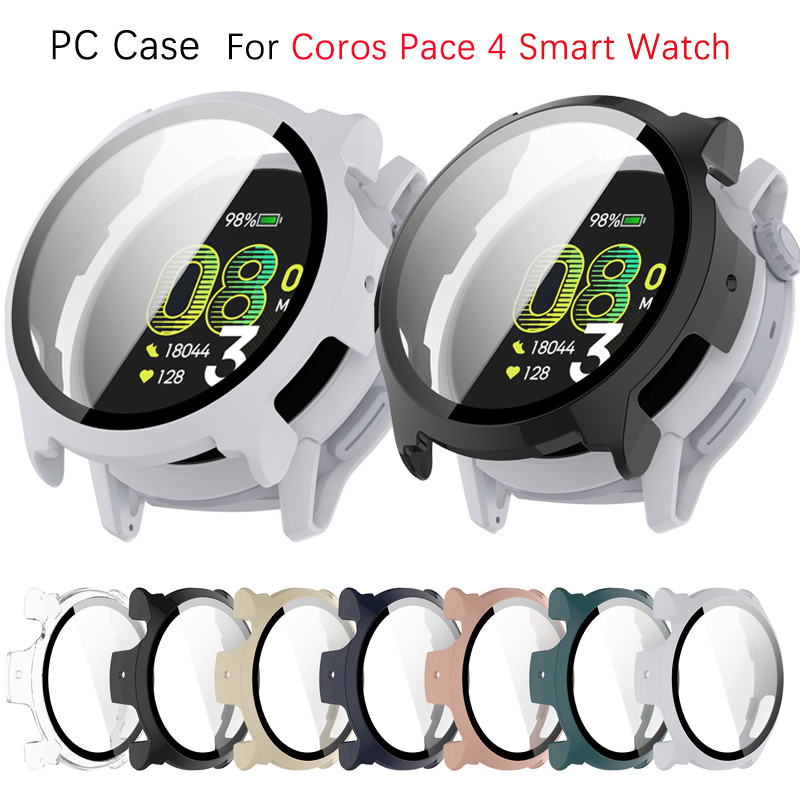 เคสป้องกันสําหรับ for COROS PACE 4 Watch Shell PC Screen Protector กระจกนิรภัยเต็มรูปแบบกรอบขอบ