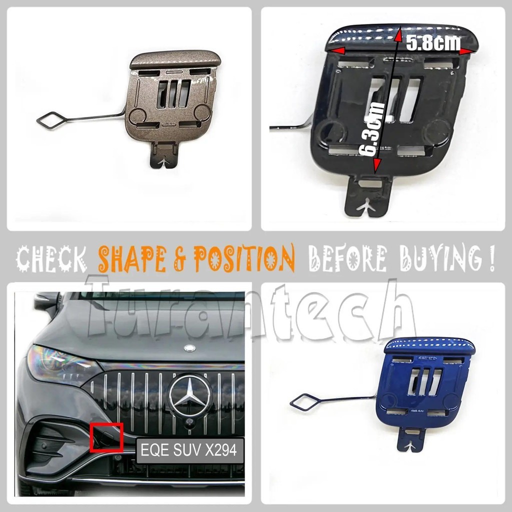 ฝาครอบลากด้านหน้าสําหรับ 23-up Mercedes Benz EQE Class X294 SUV EQE43 EQE35 + EQE500 4MATIC Hook EYE