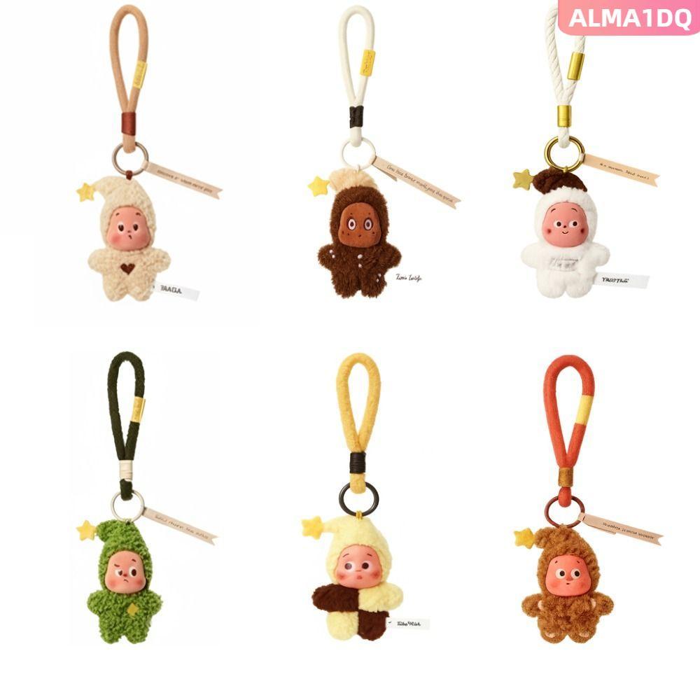 ALMA1DQ Star Man Box Pendant, Delicious Moment Series Mini Size Plush Pendant, Kawaii ฝีมือละเอียด P
