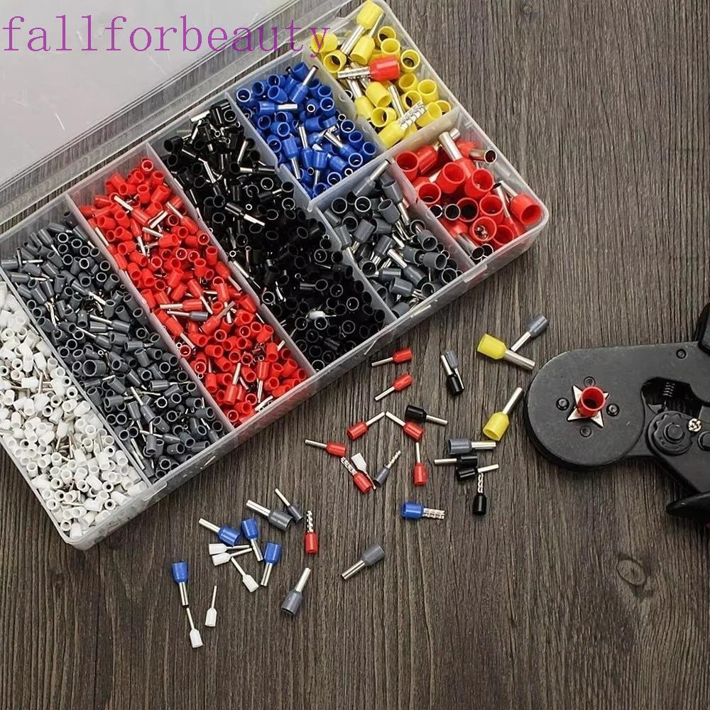 FALLFORBEAUTY ไฟฟ้า CRIMP Terminals,เหล็กคาร์บอนฉนวนแขน Termin Spade Connector, Wire Wrap Connectors