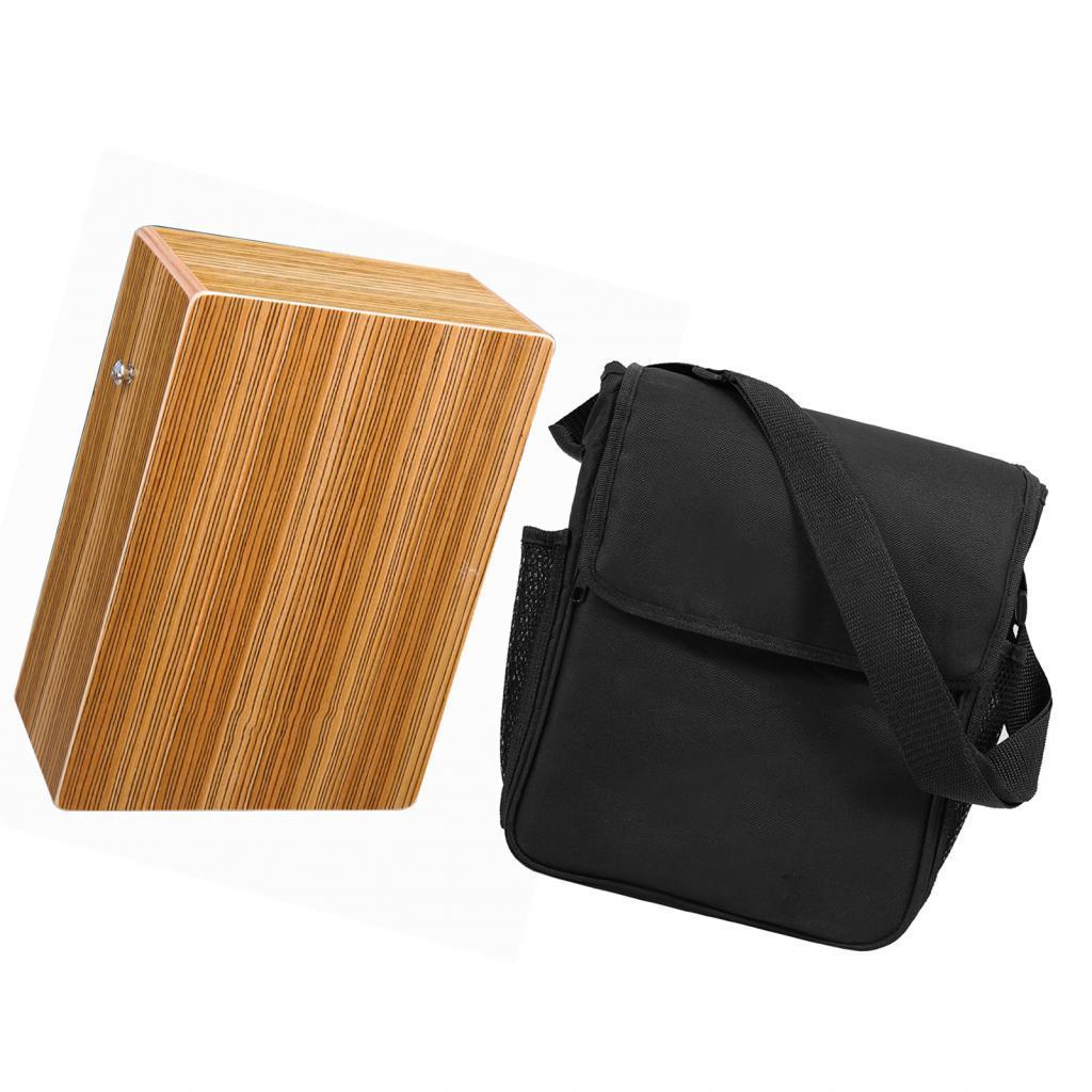 Lusicbase-MY summina แบบพกพา Traveling Cajon กล่องกลองแบนไม้เครื่องเพอร์คัชชันเครื่องมือพร้อมสายพกพา